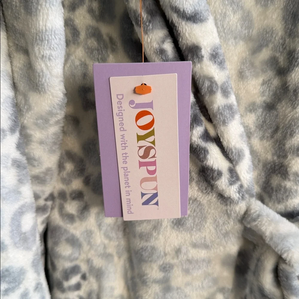 Leopard Print Plush Robe - Picture 1 of 7